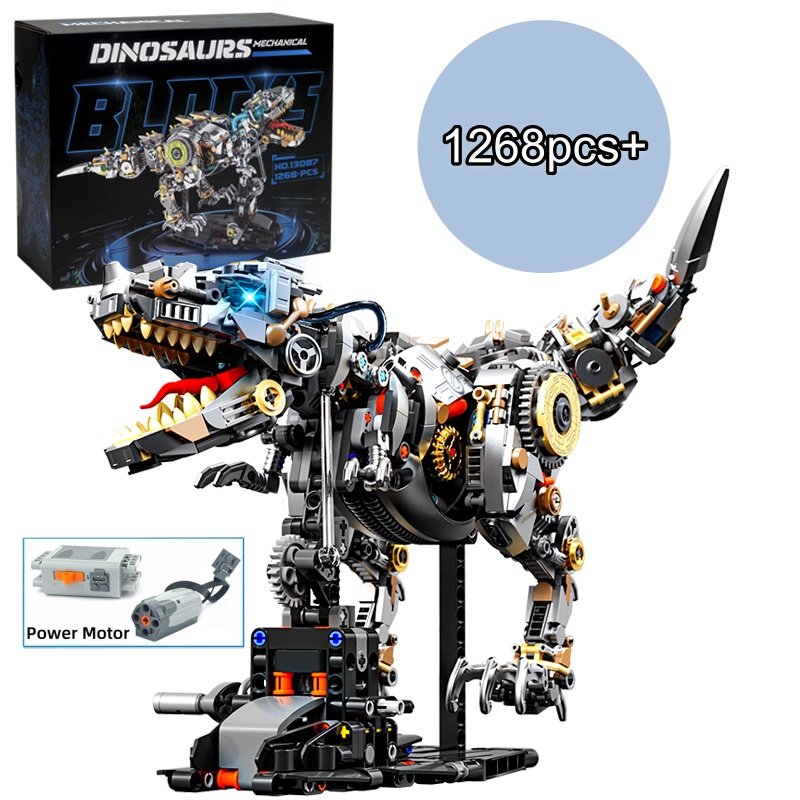 Renewable Energy Lego - Creative Mechanical Dinosaur Building Blocks Brick