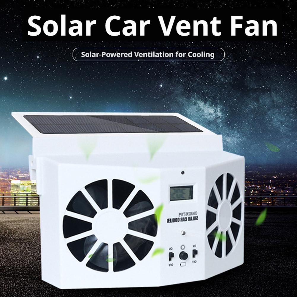 Renewable Energy Fan - USB Solar Rechargeable Car Exhaust Fan