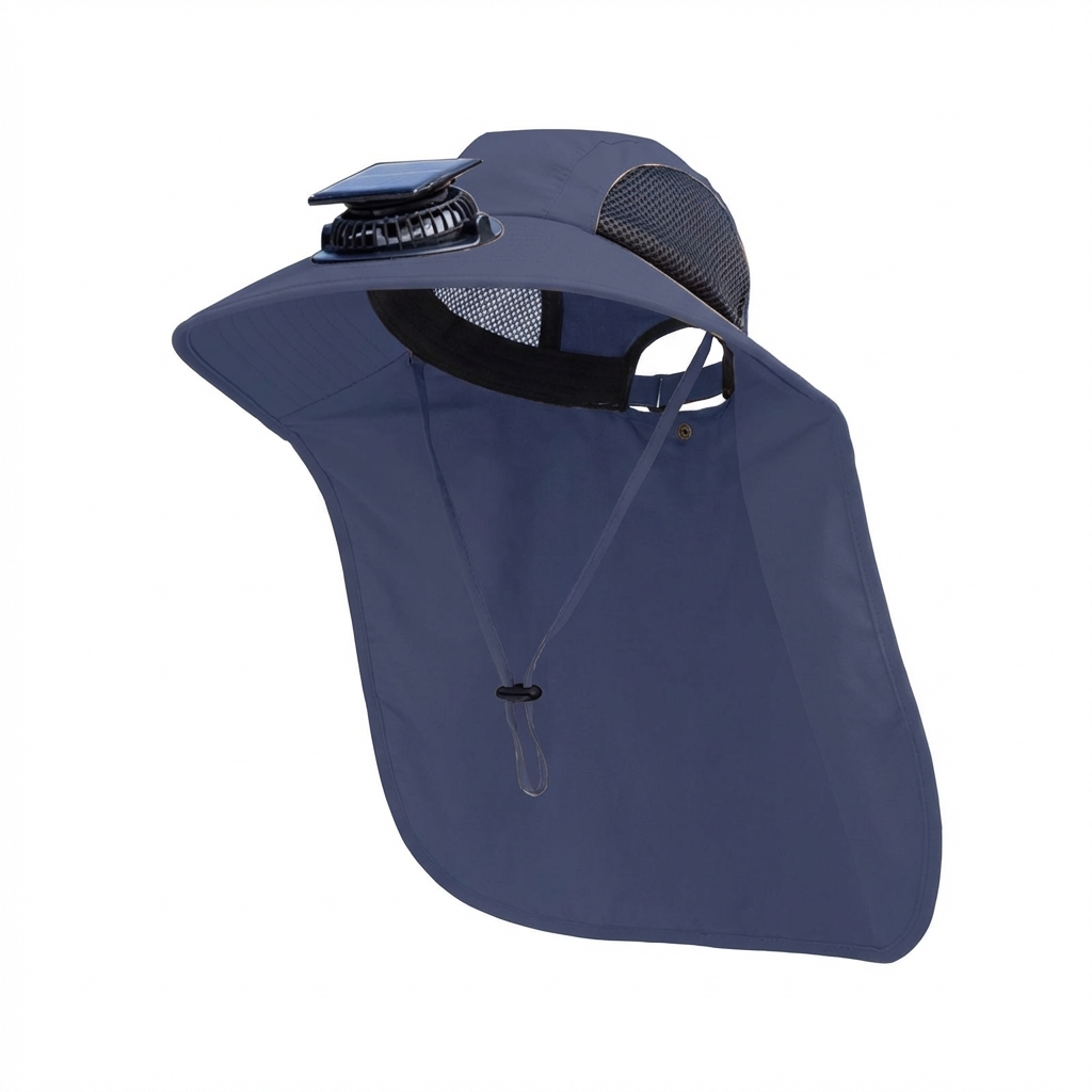 Solar Fan Hat with Neck Flap U - Renewable Energy Fan review and price