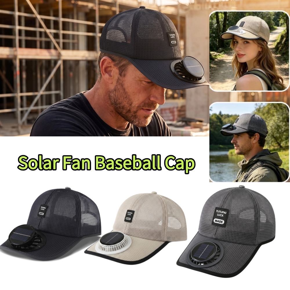 Unisex Solar Powered Fan Cap F - Renewable Energy Fan review and price